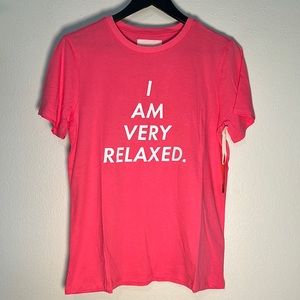 ban.do Pink I Am Very Relaxed T-Shirt medium